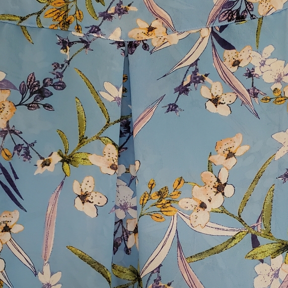 EUC Sleeveless Floral Button-down - Picture 9 of 10